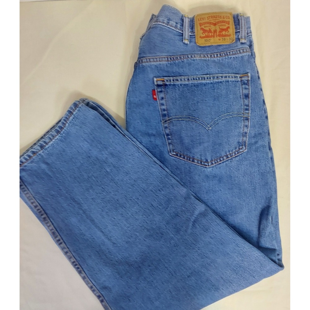 Levi Strauss 550‎ Relaxed Fit Jeans Mens W38 L30 Light Wash Denim Pants